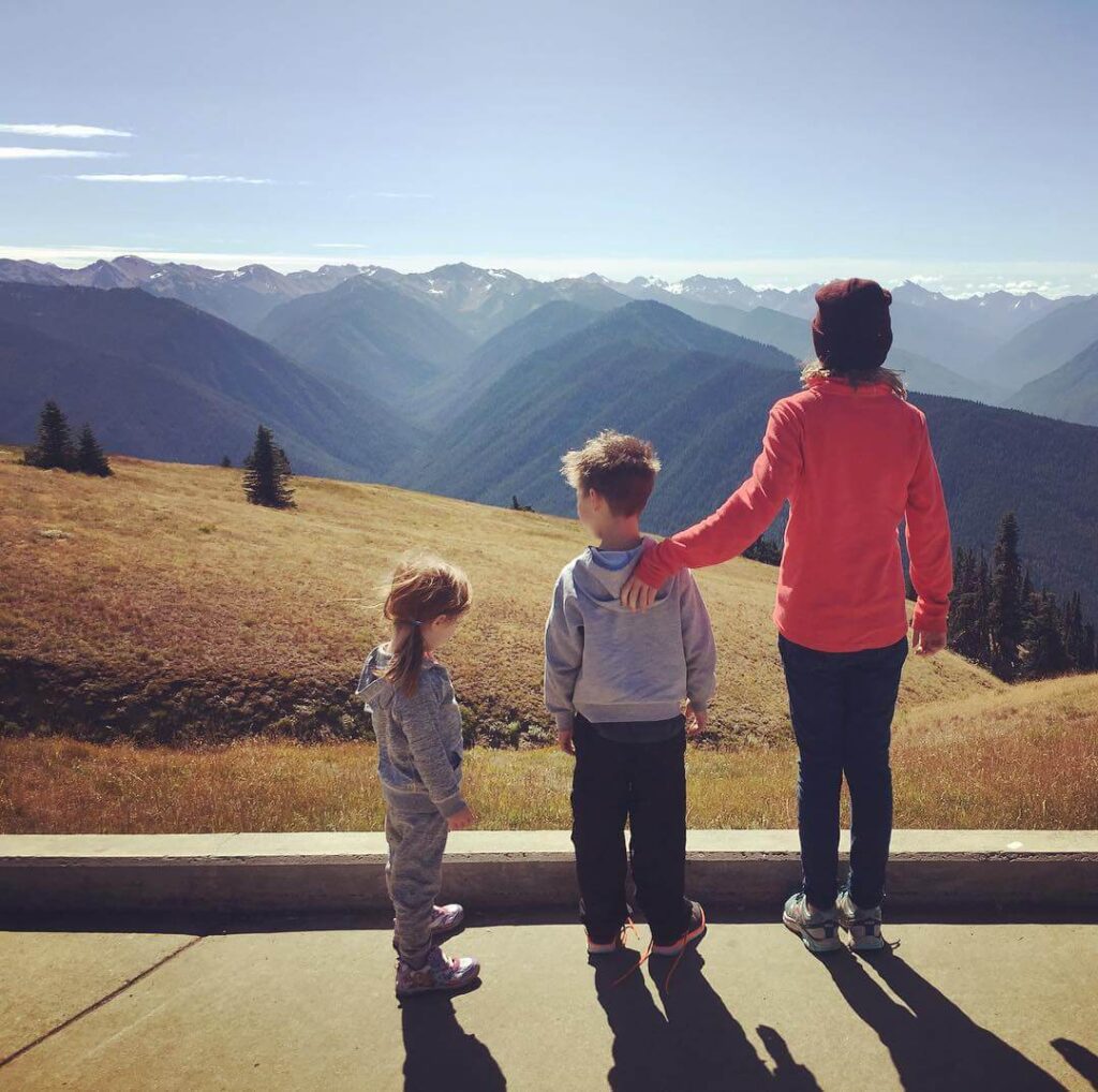 3 kids Hurricane Ridge